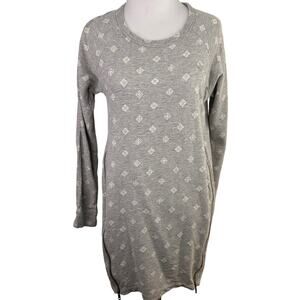 Obey Propaganda Grey Long Sleeve Sweatshirt Dress w/ Zippers Size XS